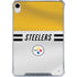 NFL Pittsburgh Steelers White Striped iPad 11th Gen (2025) Clear Case