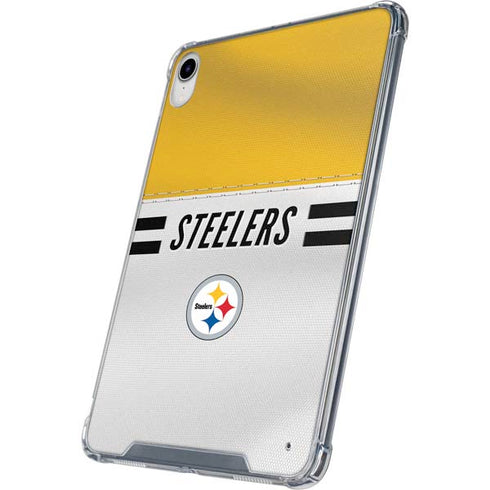 NFL Pittsburgh Steelers White Striped iPad 11th Gen (2025) Clear Case