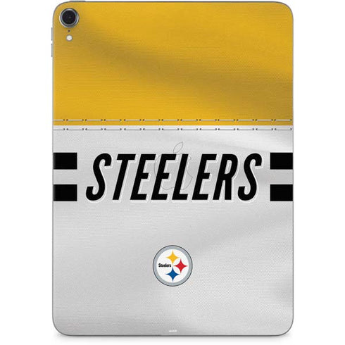 NFL Pittsburgh Steelers White Striped Apple iPad Pro Skin
