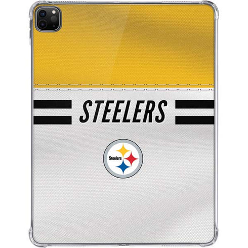 NFL Pittsburgh Steelers White Striped iPad Pro 11in (2024) Clear Case