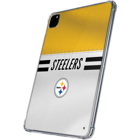 NFL Pittsburgh Steelers White Striped iPad Pro 11in (2024) Clear Case