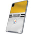 NFL Pittsburgh Steelers White Striped iPad Pro 12.9in (2020) Clear Case