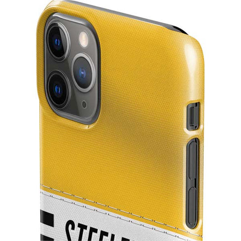 NFL Pittsburgh Steelers White Striped iPhone 11 Pro Lite Case