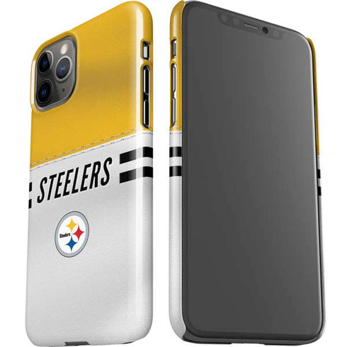 NFL Pittsburgh Steelers White Striped iPhone 11 Pro Lite Case