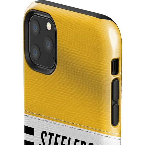 NFL Pittsburgh Steelers White Striped iPhone 11 Pro Max Impact Case