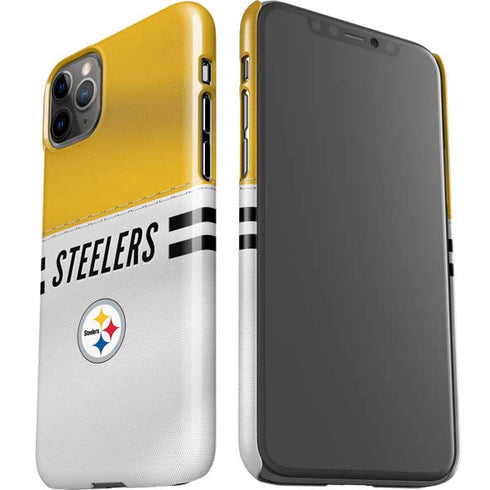NFL Pittsburgh Steelers White Striped iPhone 11 Pro Max Lite Case