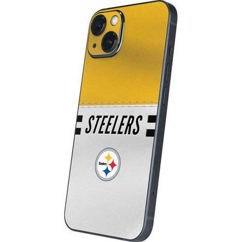 NFL Pittsburgh Steelers White Striped iPhone 15 Skin