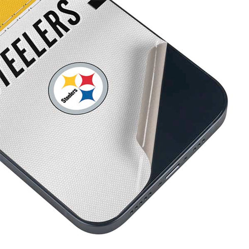 NFL Pittsburgh Steelers White Striped iPhone 15 Skin