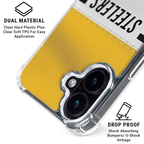 NFL Pittsburgh Steelers White Striped iPhone 16 MagSafe Case