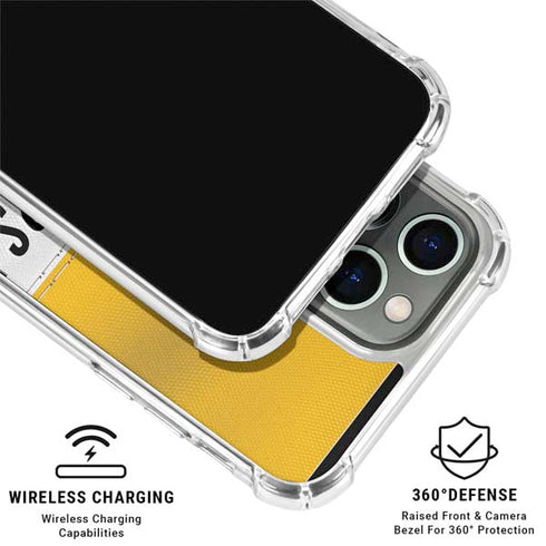 NFL Pittsburgh Steelers White Striped iPhone 16 Pro Clear Case