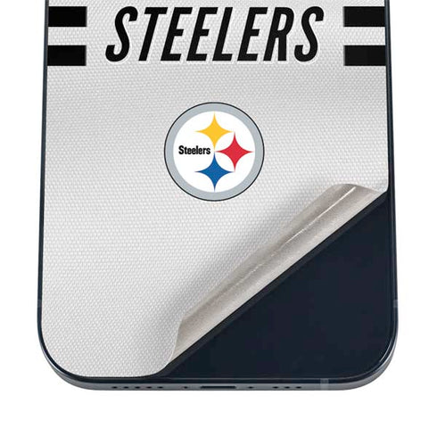 NFL Pittsburgh Steelers White Striped iPhone 16 Skin