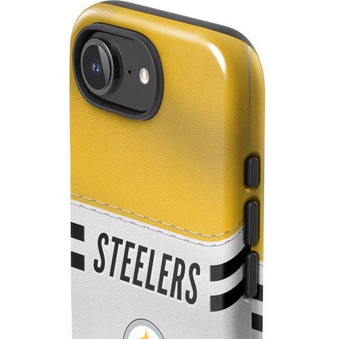 NFL Pittsburgh Steelers White Striped iPhone 16e Impact Case