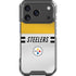 NFL Pittsburgh Steelers White Striped iPhone 18 Pro Clear Case
