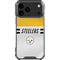 NFL Pittsburgh Steelers White Striped iPhone 18 Pro Max Clear Case