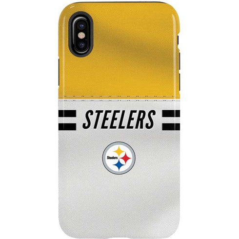 NFL Pittsburgh Steelers White Striped iPhone X Pro Case