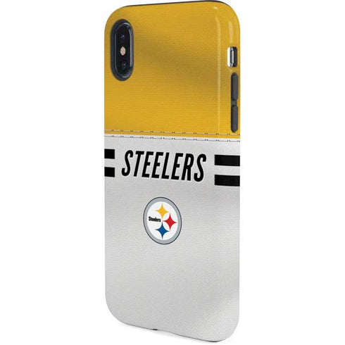 NFL Pittsburgh Steelers White Striped iPhone X Pro Case