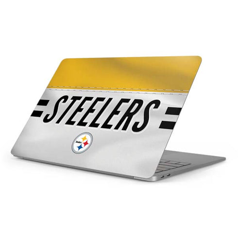 NFL Pittsburgh Steelers White Striped Apple MacBook Pro 16-inch Skin