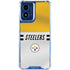 NFL Pittsburgh Steelers White Striped Moto G 5G (2024) Clear Case