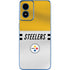 NFL Pittsburgh Steelers White Striped Moto G Play 4G (2024) Skin