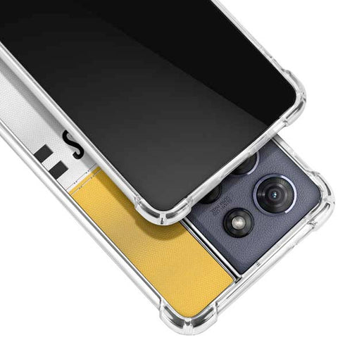 NFL Pittsburgh Steelers White Striped Moto G Power 5G (2025) Clear Case