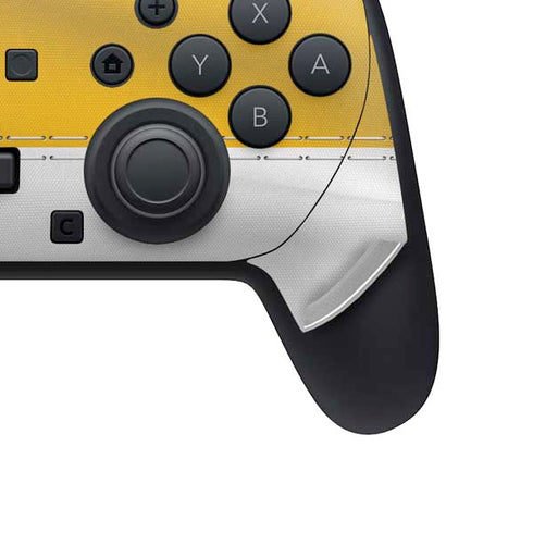 NFL Pittsburgh Steelers White Striped Nintendo Switch 2 (2025) Pro Controller Skin