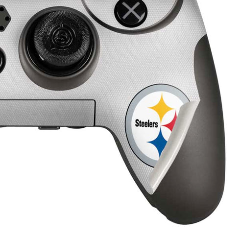 NFL Pittsburgh Steelers White Striped PlayStation Scuf Vantage 2 Controller Skin