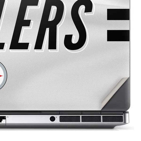 NFL Pittsburgh Steelers White Striped Dell Precision Skin