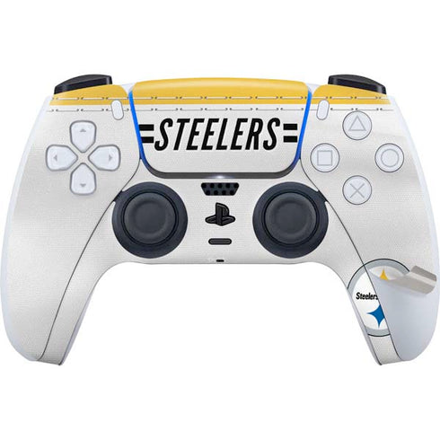 NFL Pittsburgh Steelers White Striped PS5 Pro Bundle Skin
