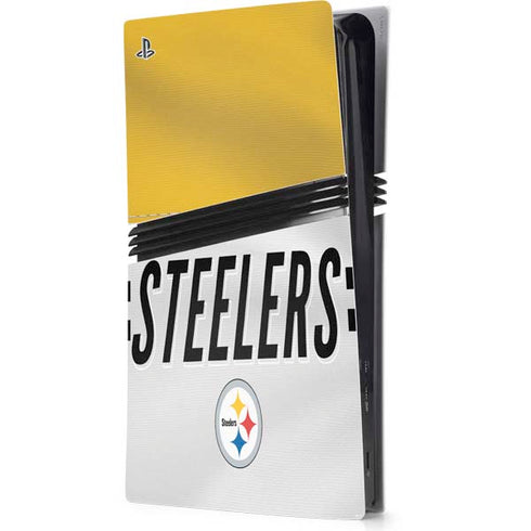 NFL Pittsburgh Steelers White Striped PlayStation PS5 Skins