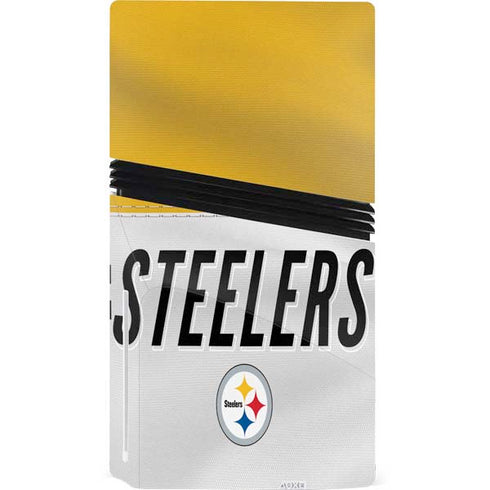 NFL Pittsburgh Steelers White Striped PS5 Pro Disk Console Skin