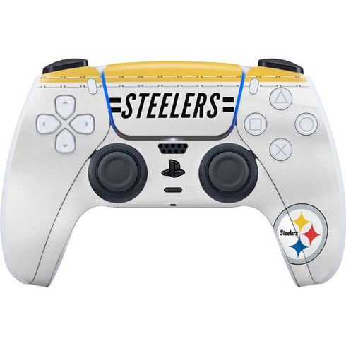 NFL Pittsburgh Steelers White Striped PlayStation PS5 Skins