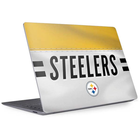 NFL Pittsburgh Steelers White Striped Surface Laptop 3 13.5in Skin