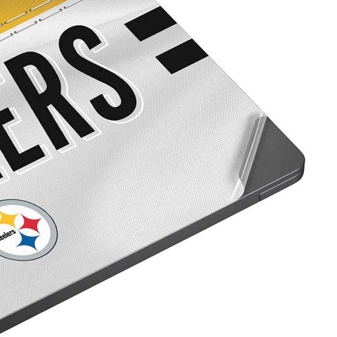 NFL Pittsburgh Steelers White Striped Surface Laptop 7 13.8in Skin