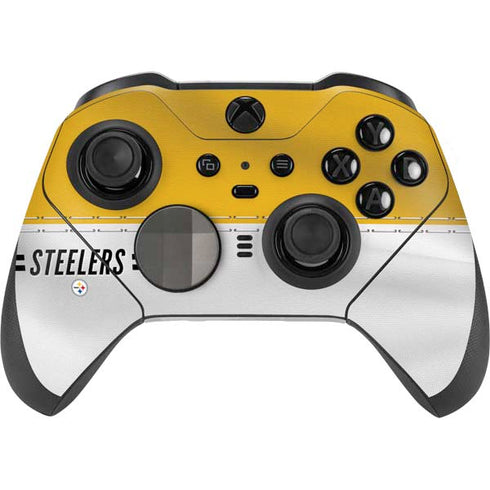 NFL Pittsburgh Steelers White Striped Xbox Elite Wireless Controller Series 2 Skin