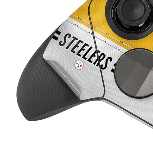 NFL Pittsburgh Steelers White Striped Xbox Elite Wireless Controller Series 2 Skin
