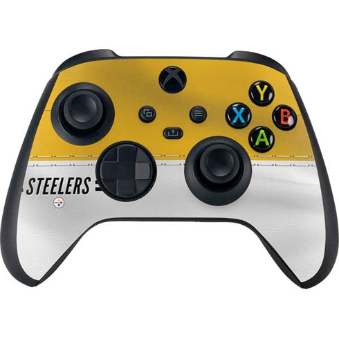 NFL Pittsburgh Steelers White Striped Xbox Series X Controller Skin