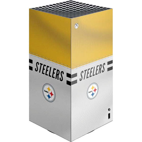 NFL Pittsburgh Steelers White Striped XBox Series X Digital Edition Console Skin