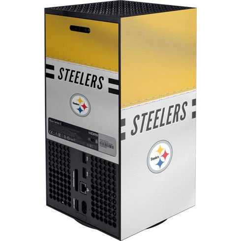 NFL Pittsburgh Steelers White Striped XBox Series X Digital Edition Console Skin