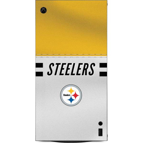 NFL Pittsburgh Steelers White Striped XBox Series X Digital Edition Console Skin