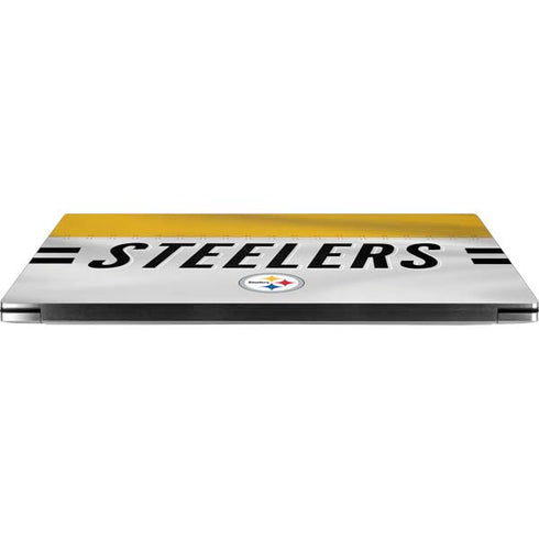 NFL Pittsburgh Steelers White Striped Dell XPS Skin