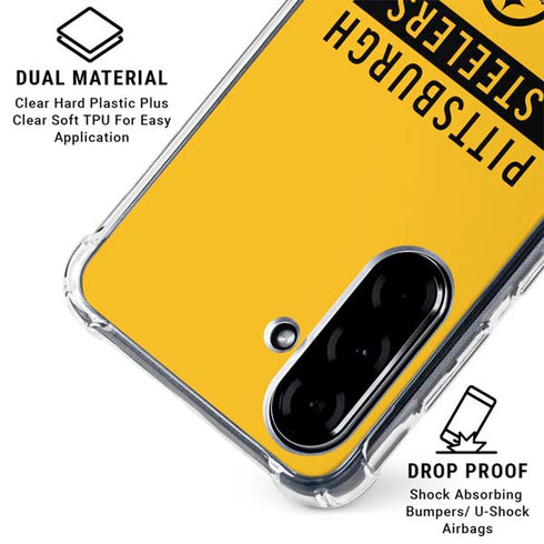 NFL Pittsburgh Steelers Yellow Performance Series Galaxy A36 5G Clear Case