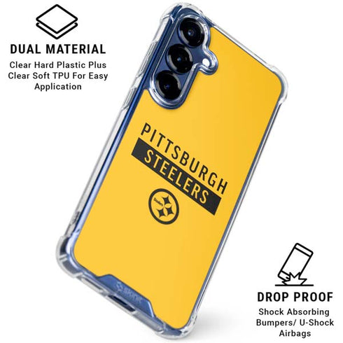 NFL Pittsburgh Steelers Yellow Performance Series Galaxy S25 Clear Case