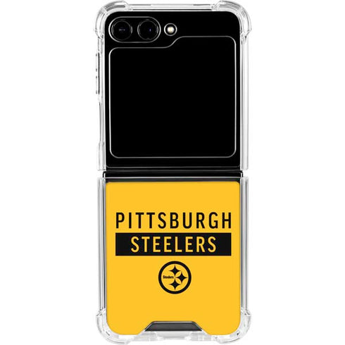 NFL Pittsburgh Steelers Yellow Performance Series Galaxy Z Flip6 Clear Case