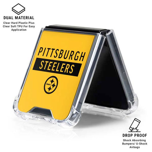 NFL Pittsburgh Steelers Yellow Performance Series Galaxy Z Flip6 Clear Case