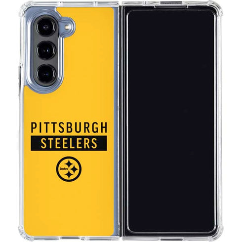 NFL Pittsburgh Steelers Yellow Performance Series Galaxy Z Fold5 5G Clear Case