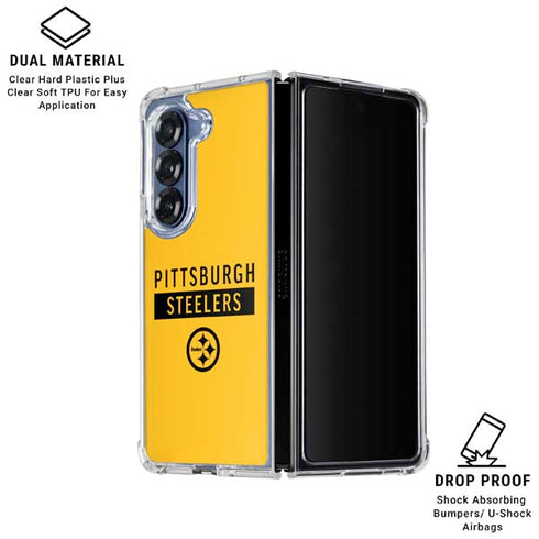 NFL Pittsburgh Steelers Yellow Performance Series Galaxy Z Fold6 Clear Case