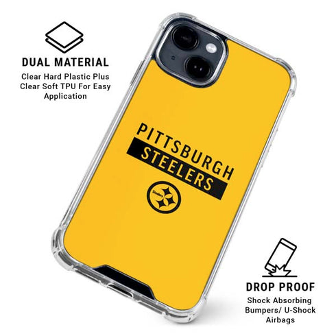 NFL Pittsburgh Steelers Yellow Performance Series iPhone 15 Clear Case