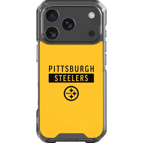 NFL Pittsburgh Steelers Yellow Performance Series iPhone 18 Pro Clear Case