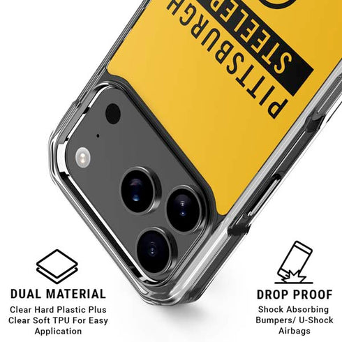 NFL Pittsburgh Steelers Yellow Performance Series iPhone 18 Pro Clear Case