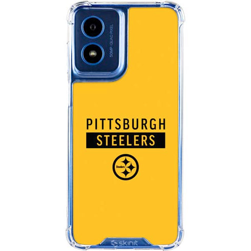 NFL Pittsburgh Steelers Yellow Performance Series Moto G 5G (2024) Clear Case
